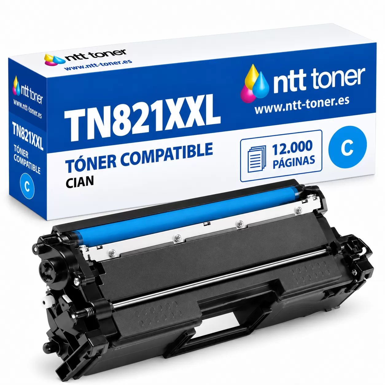 Tóner Brother TN821XXL Cian Compatible Tóner Brother TN821XXL Cian Compatible